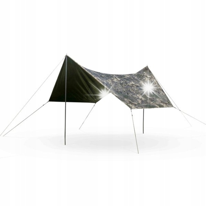 Къмпинг брезент Nash Bank Life Multi Tarp Camo, 377x304x235см, комплект с 2 подпори, водоустойчив