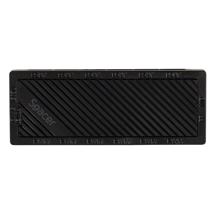 Hub ventilator Spacer, pentru 6 ventilatoare ARGB, telecomandă, negru
