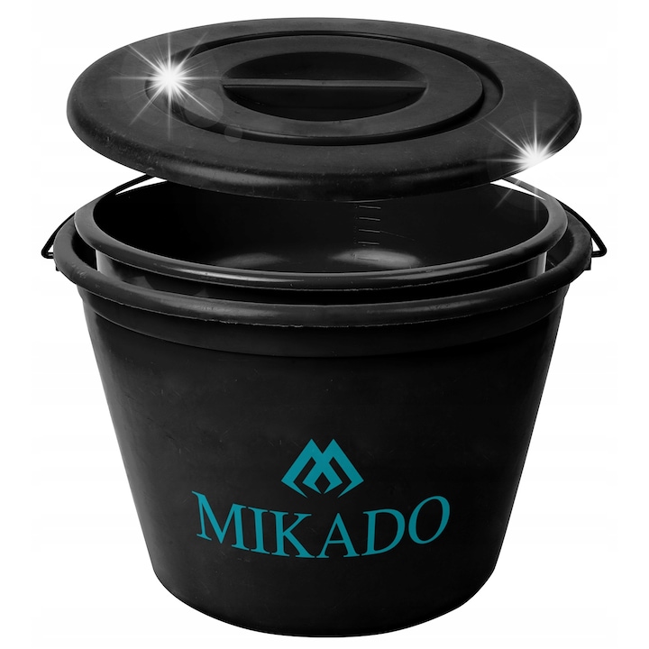 Galeata de pescuit profesionala cu vas si capac - MIKADO 25L