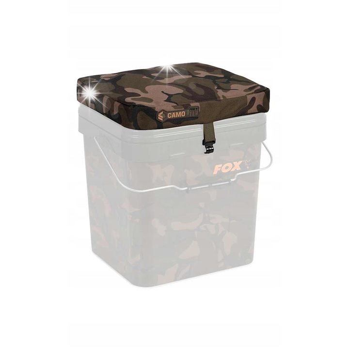 Párna Fox Camolite vödörhöz, 10l és 17l, 29.5x26x5cm, poliészter, habszivacs töltet
