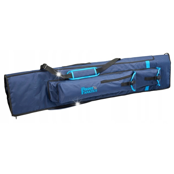 Geanta pentru 3 undite Jaxon UJ-XFC145 145cm, cu 3 compartimente, cu buzunare externe pentru accesorii