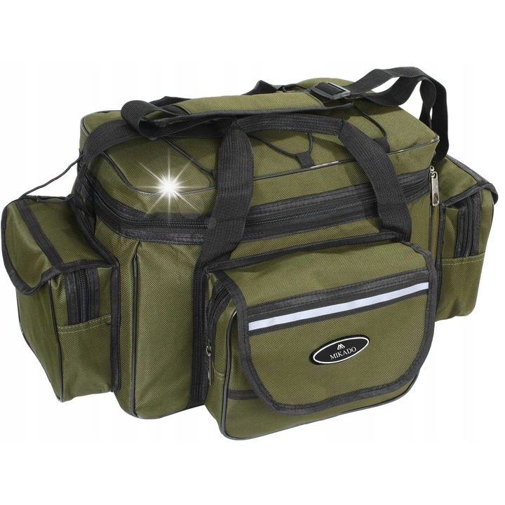 Set de unelte de pescuit Mikado, 5 elemente, geanta medie, 52x29x27cm, accesorii incluse