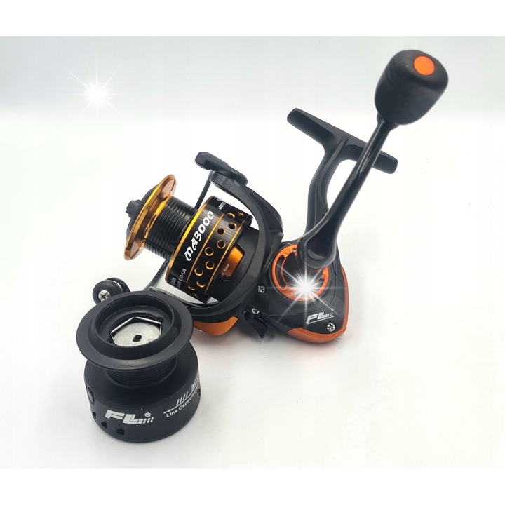 Mulinete FL Magic Spin MA3000, 9 rulmenti, greutate 250g, capacitate 0,24/210m, 0,26/180m, 0,29/150m, cu spula de rezerva