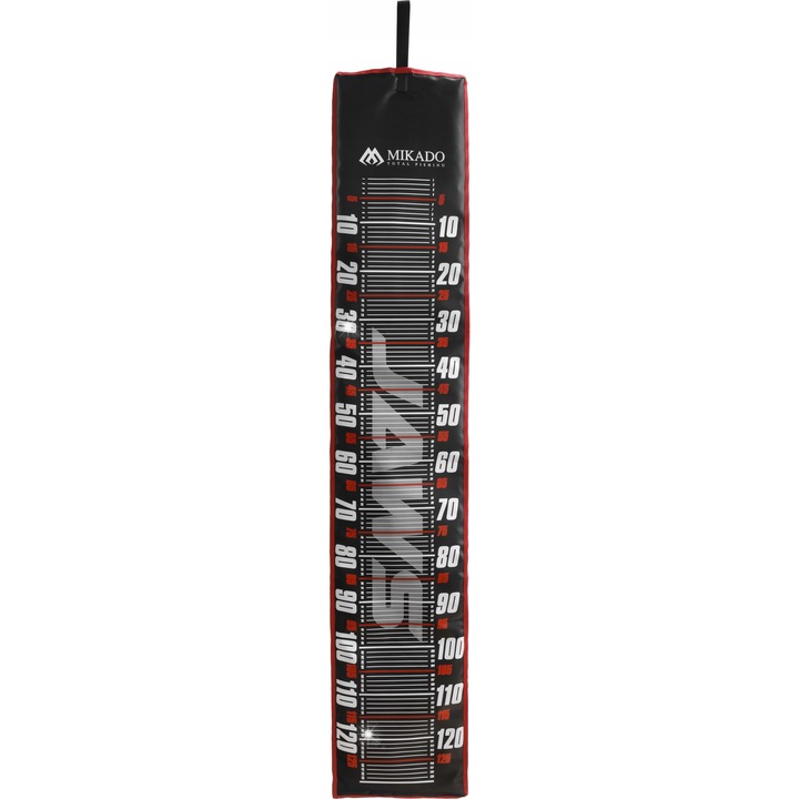 Mata de pescuit Mikado Jaws Soft, 130x30cm, negru-alb, cu functie de masurare