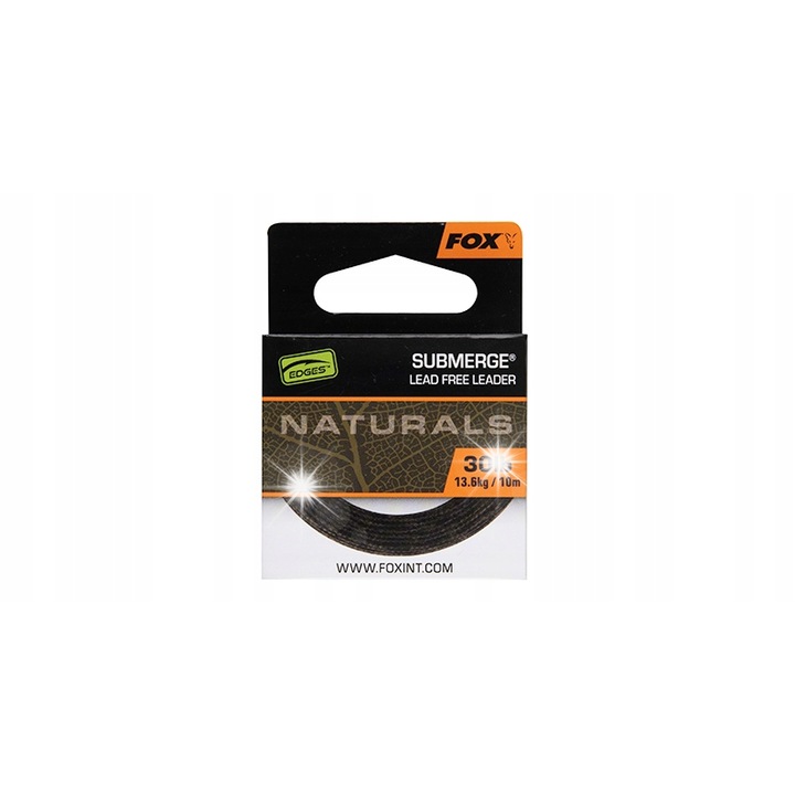 Leader Fox Edges Naturals Submerge, 30lb, 10m, тъмнозелен цвят