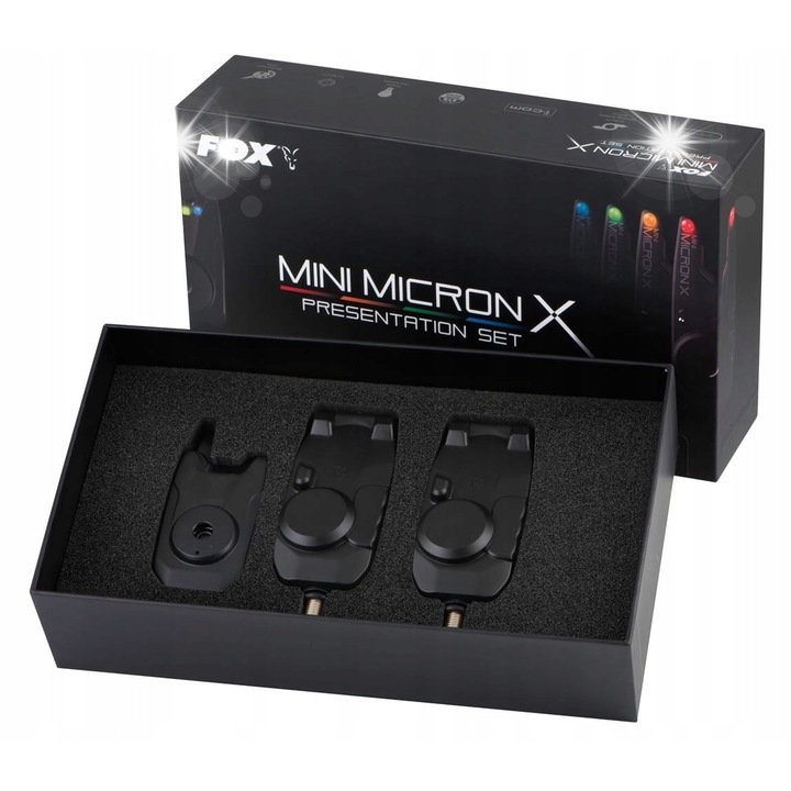 Set sygnalizatoare electronice Fox Mini Micron X 2+1, 5mm LED, culori multiple
