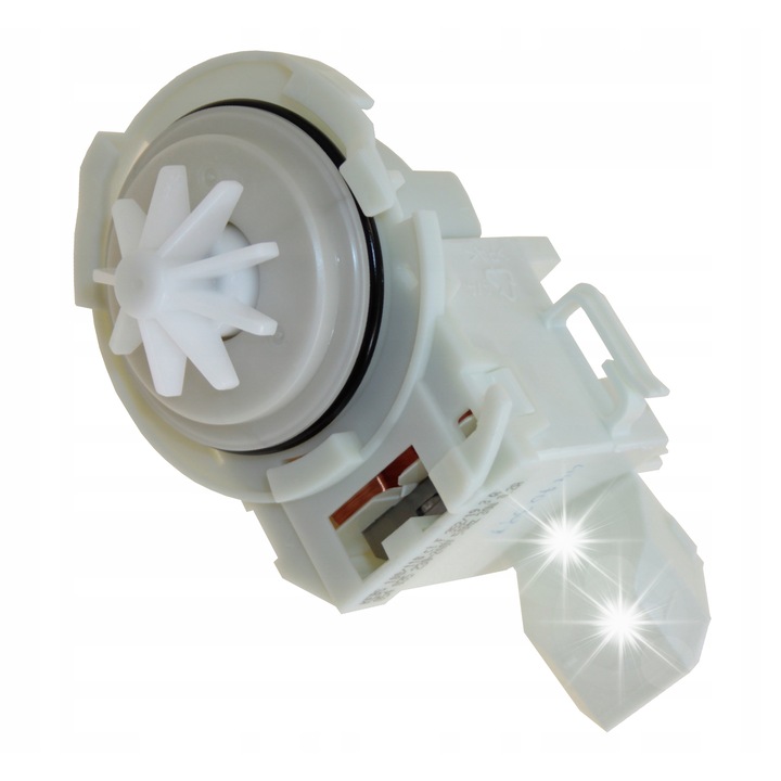 Bosch Siemens mosogatógép leeresztő szivattyú, 30W, 230-240V, 2 x 6,3mm csatlakozó
