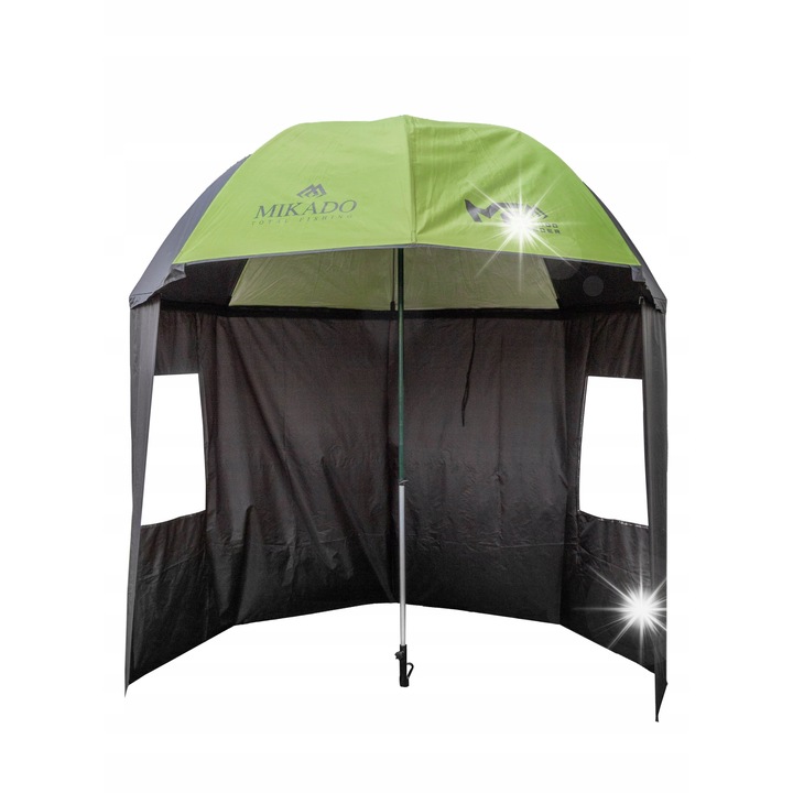 Parasol de pescuit MIKADO Method Feeder 250cm, impermeabil, cu perete lateral