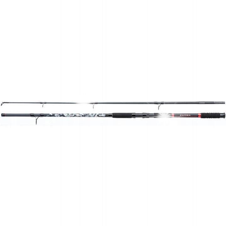 Lanseta pescuit Jaxon Zaffira Catfish MAX 3,00m / 450g, 2 sectiuni, 155cm lungime transportabila, culoare neagra