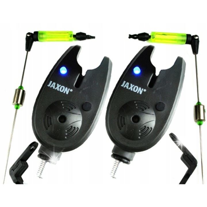 Set 2x Sygnalizator Bran Jaxon, 2x Swinger Stalowy, albastru, 25cm