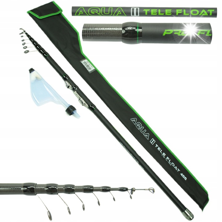 Lanseta pescuit FL AQUA II TELE FLOAT 4,0m, 10-45g, 7 inele, fibra de carbon, 180g