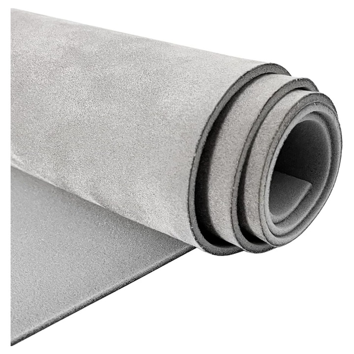 Autó tetőkárpit anyag, Malex Kárpit Import, Alcantara, 100x150 cm, szürke, 1 folyóméter