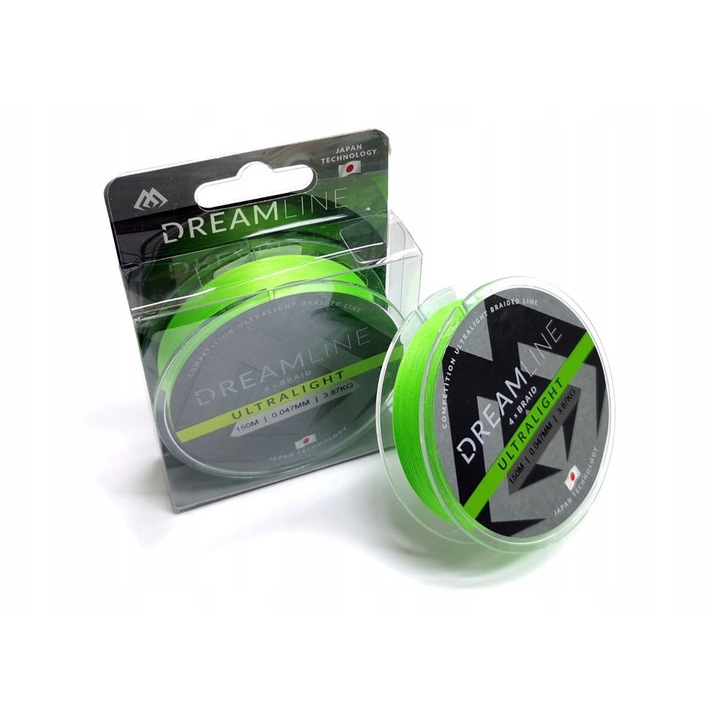 Влакно за риболов Mikado Dream Line Ultralight, 0.047mm, 150m, флуоресцентно зелено