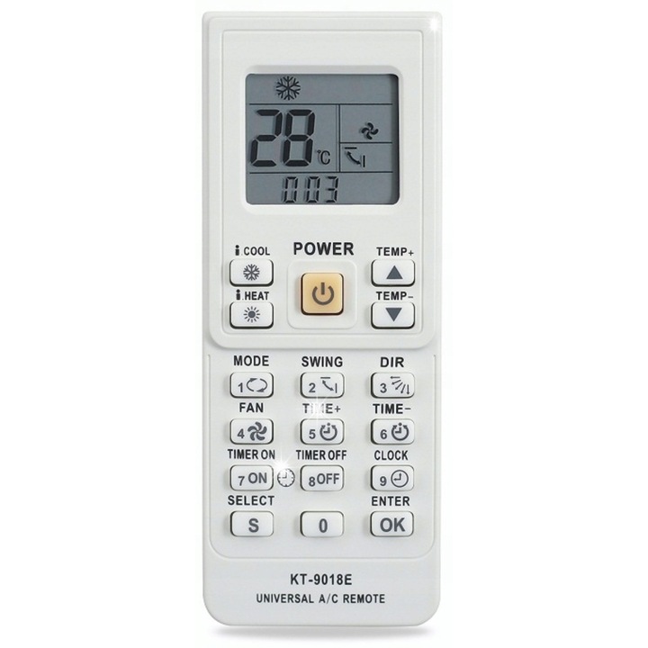 Pilot universal pentru aer conditionat, 4000 modele, design ergonomic, fara programare, 2xAAA