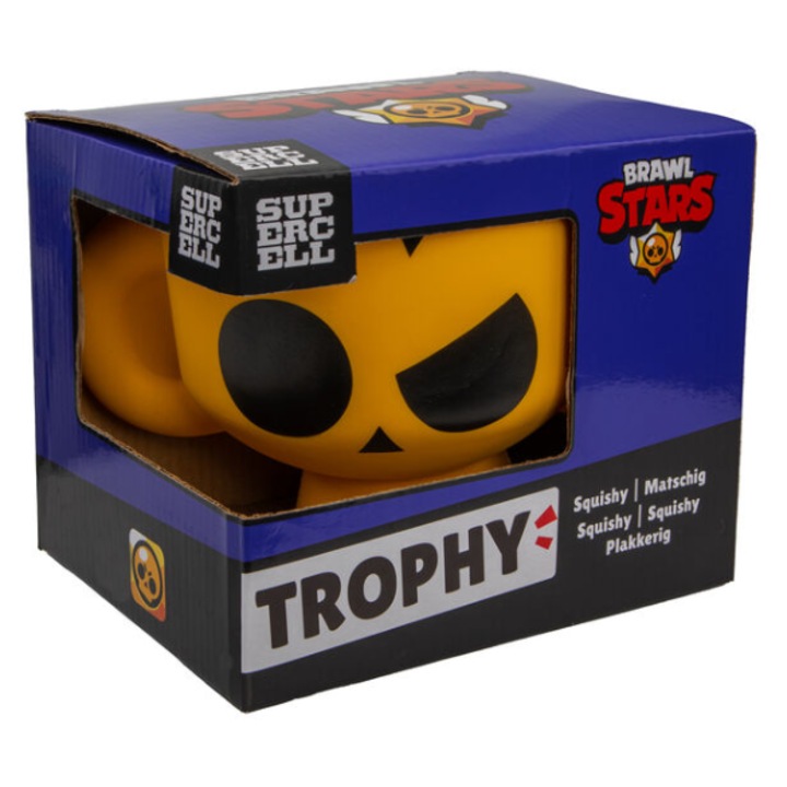 Squishy antistres Brawl Stars, Cinereplicas, 9x9x9cm, pentru copii peste 3 ani