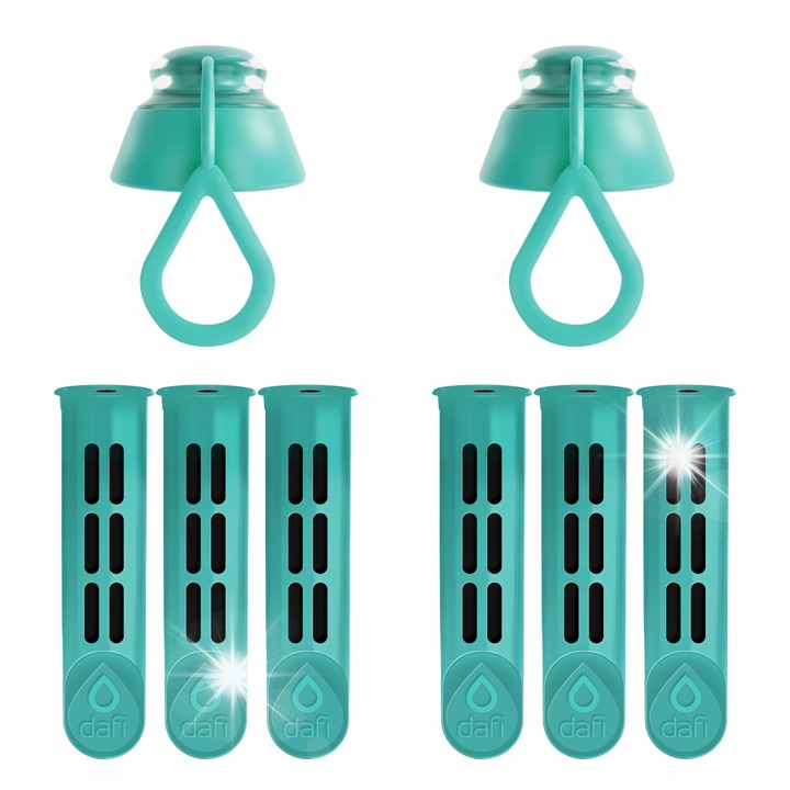 Set 6 filtre Dafi pentru apa, mint, 0,3l-0,7l