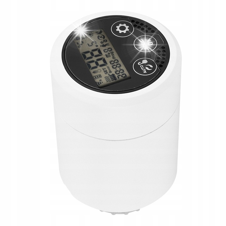 Cap termostatic ZIGBEE pentru calorifer, 56mm, set cu adaptoare RA si RAV, control temperatura, alb