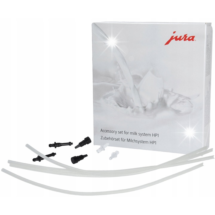 Zestaw accesorii sistem mlecznic Jura, 4x lacznik, 4x wezyk, 2x napowietrzacz, 360mm