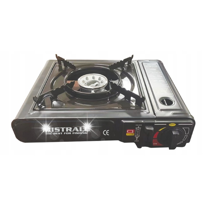Arzator camping Mistrall, gaz, butan, 2,2 KW, cu valiza transport, model AK-KU104