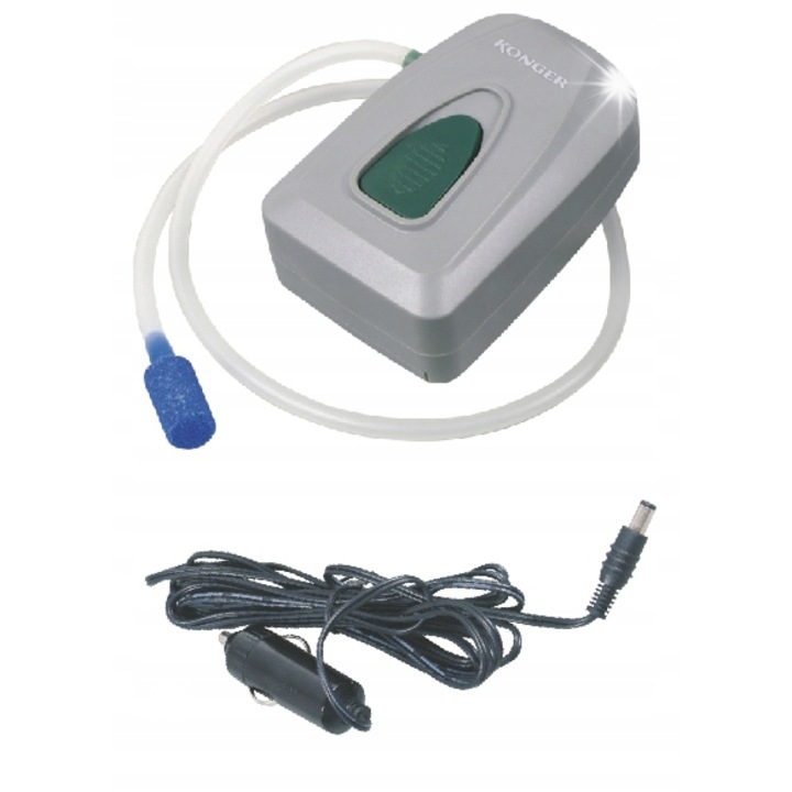 Въздушна помпа KONGER LUX за риба, 12V, с кабел, безшумна