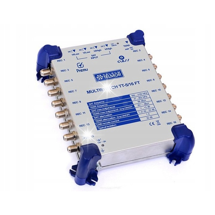 Multiswitch Telkom-Telmor TT-5/16FT, 16 iesiri, compact, 170x130x40mm