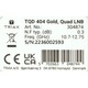 Konwerter satelitar QUAD TRIAX LNB A9856, 4 iesiri, 10,7-12,75 GHz, 0,95-2,15 GHz, 0,22 kg