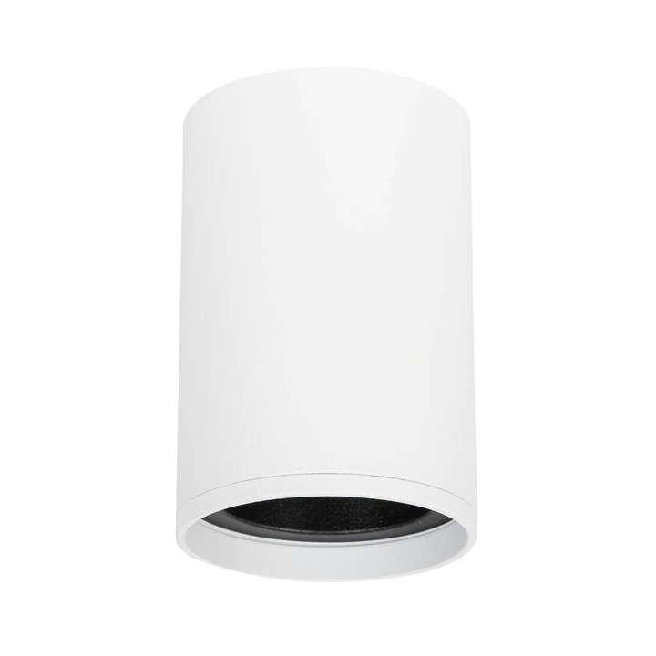 Rama spot aplicat Metsan, IP20, alb-negru, 12x8cm, orientabil