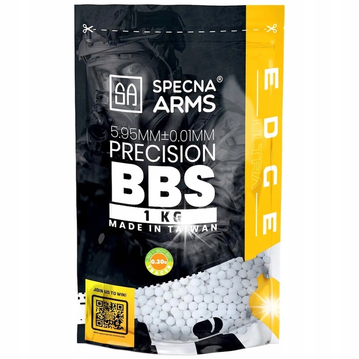 ASG Specna Arms EDGE Ultra Bio Tracer 0,30 g, 3330 бр., зелени, 6 мм, комплект 1 кг