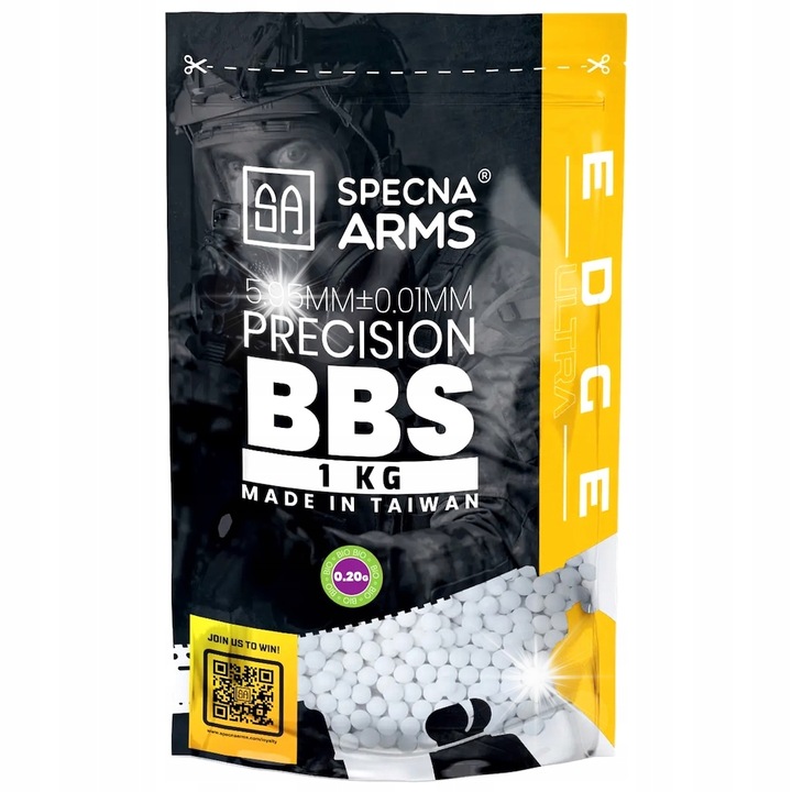 Топчета ASG Specna Arms Edge Ultra Bio 0,20g 1kg Бели
