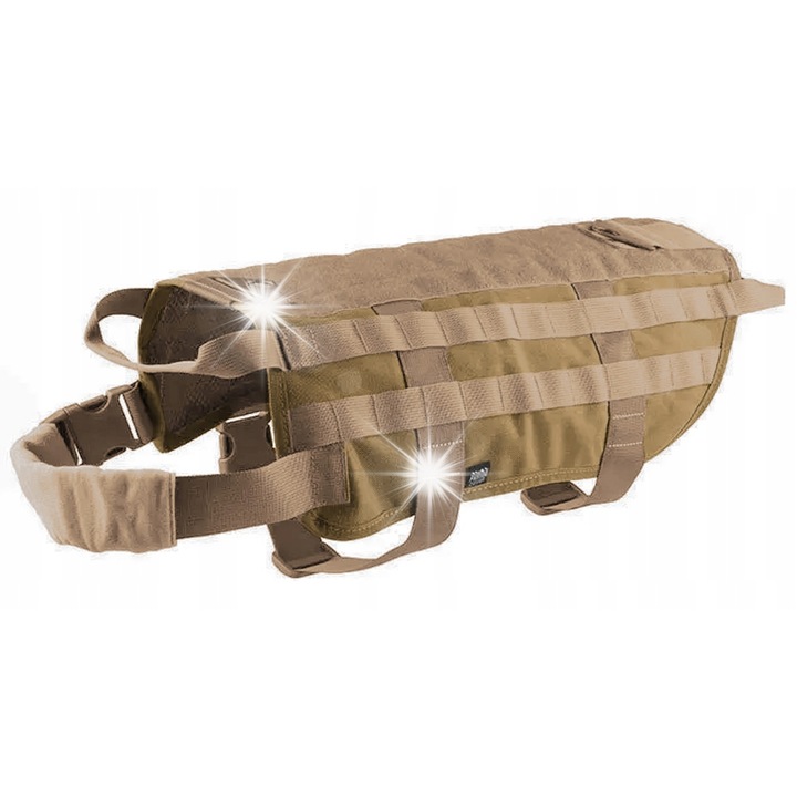 Тактическа жилетка за куче Primal Gear Tan регулируема L найлон 1000D 410g