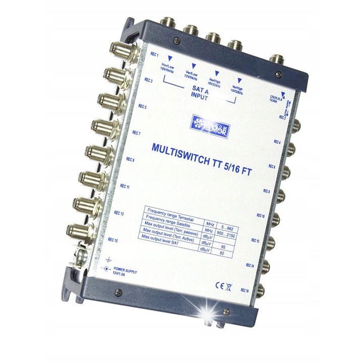 Multiswitch Telkom-Telmor TT-5/XFT, 16 iesiri, compact, 170x40x130mm