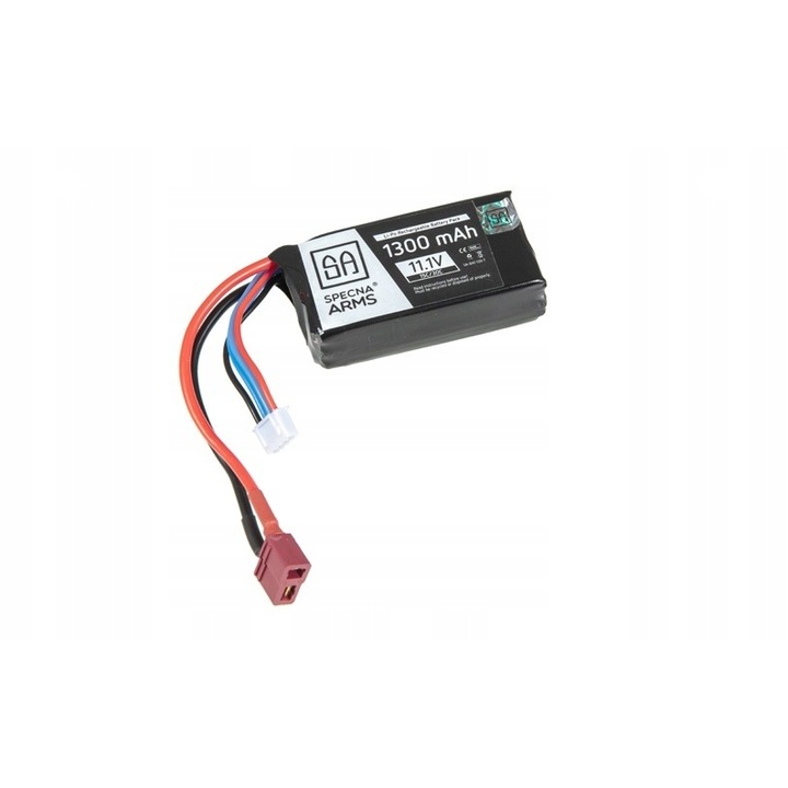 Specna Arms Li-Po akkumulátor 11,1V 1300mAh T-Connect 70x32x20mm, ASG replikához