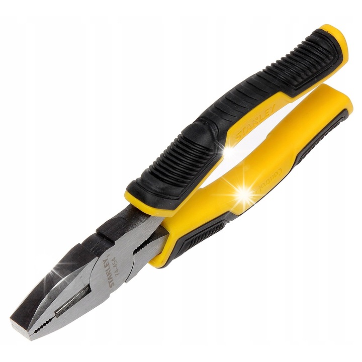 Универсални клещи Stanley 180 мм, ергономична дръжка, стомана, пластмаса