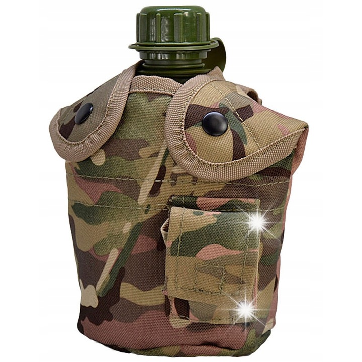Къмпинг манерка Texar, 1000ml, MC Camo, с калъф и колан