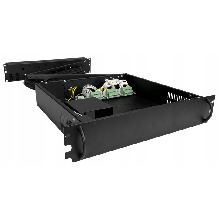 Carcasa metalica 2U Pulsar ARAD-S2 negru 395x73x400mm pentru rack 19"