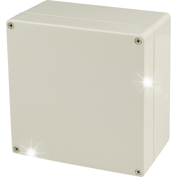 AWO604 Pulsar ABS ház, IP65, 265x185x95mm, felületre szerelhető, bézs-fehér színű, kültéri telepítésekhez