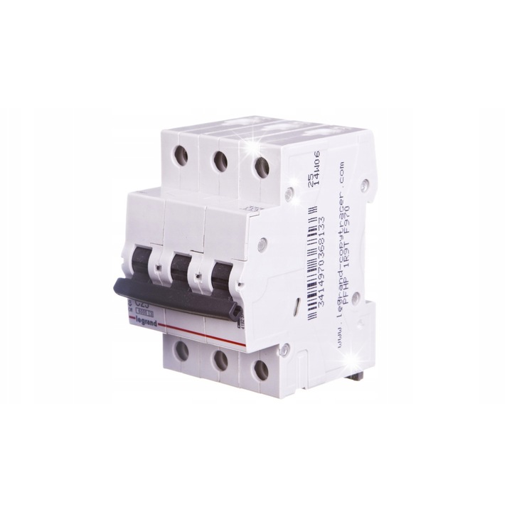 Elektromos megszakítók 3P Legrand RX3 25A 400V, 17,5mm