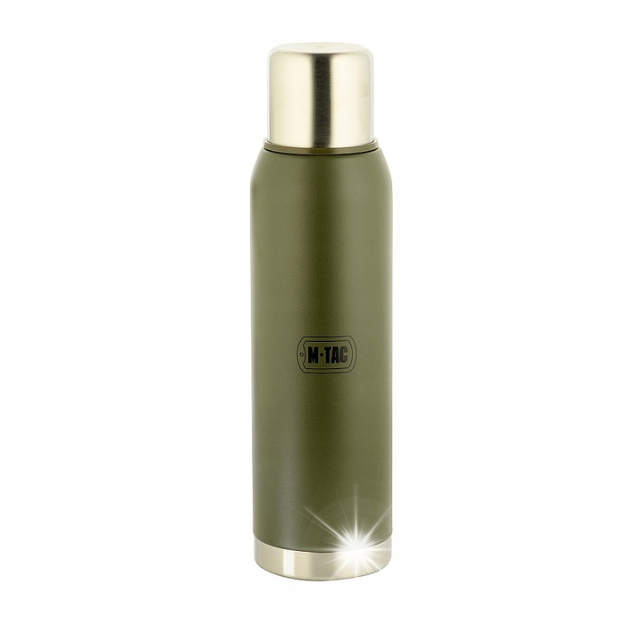 Термос M-Tac 1,3L, инокс, цвят маслинен, с двойна стена