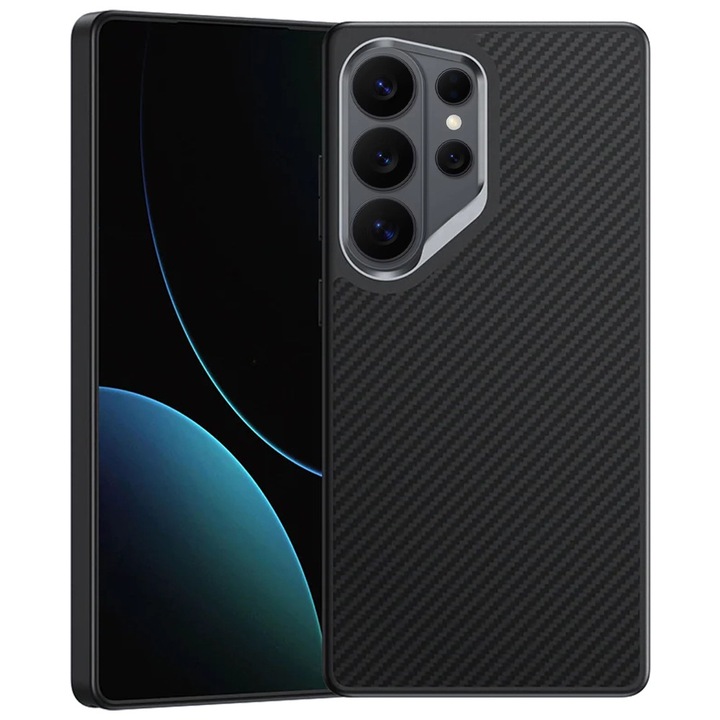 Husă DD Daden Armor Pro din fibră de Kevlar pentru Samsung Galaxy S26 Ultra, protecție antisoc, MagSafe integrat, neagră