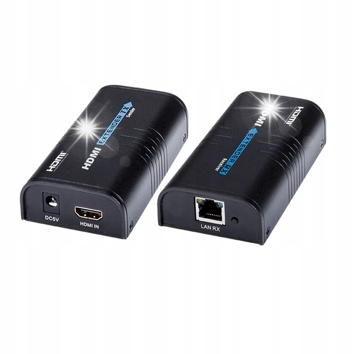 Convertoare media Spacetronik, set HDMI la IP, transmisie 1080p, 120m, 110x58x26mm