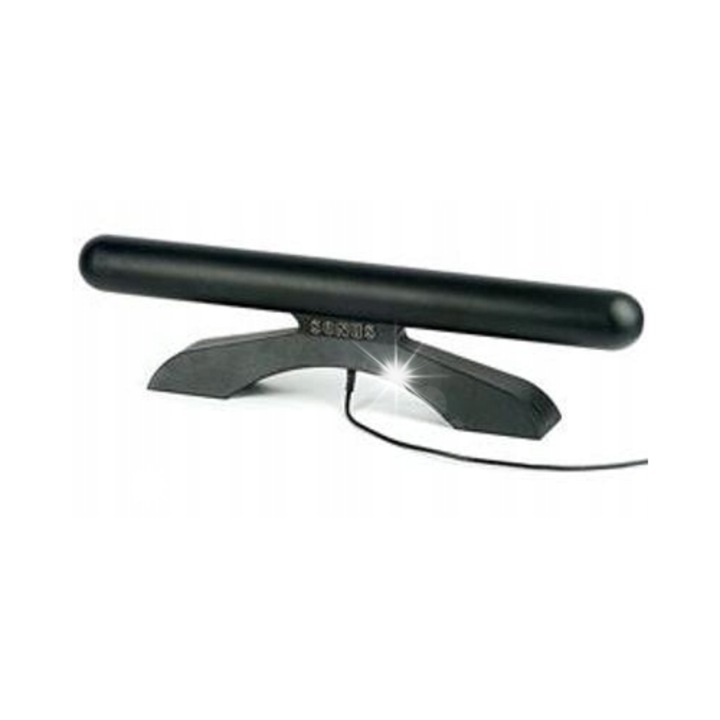 Antena radio SONUS FM activa cu amplificator, 88-108 MHz, 18 dB, 400mm, set complet cu alimentator