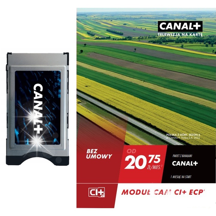 Modul CI+ ECP cu card Canal+ si pachet Start+ 1 luna, 52 canale, fara abonament