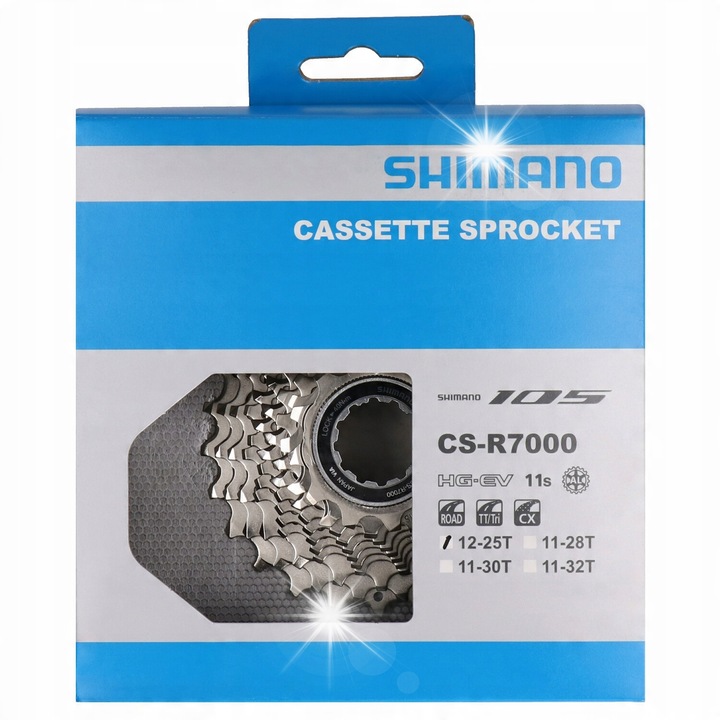 Kaseta Shimano 105 CS-R7000 11 viteze 11-28T, aluminiu, 284g