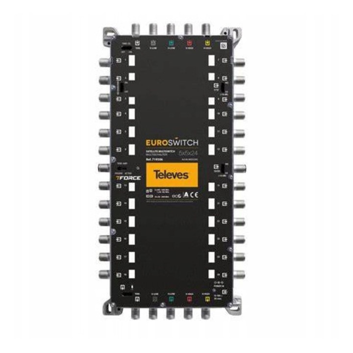 MultiSwitch 5/24, TELEVES, 12V, pentru antene DVB-T2, set complet