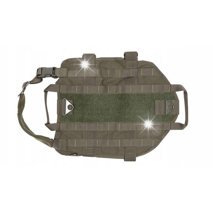 Тактическа жилетка за кучета M, Primal Gear, MOLLE, 2 дръжки, маслина, Aspen 500D