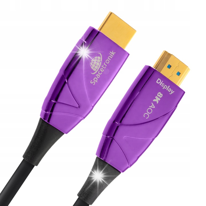 Оптични HDMI 2.1 кабели Spacetronik SH-OX250, 25 м, 8K, 48 Gb/s, поддръжка на 4K/120Hz