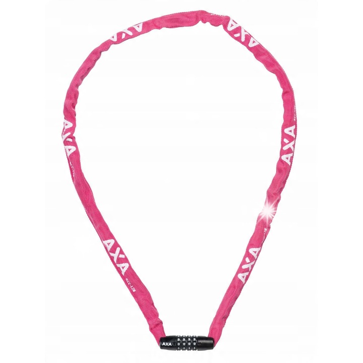 Antifurt bicicleta AXA Rigid RCC120, 120cmx3.5mm, roz, cod personalizabil
