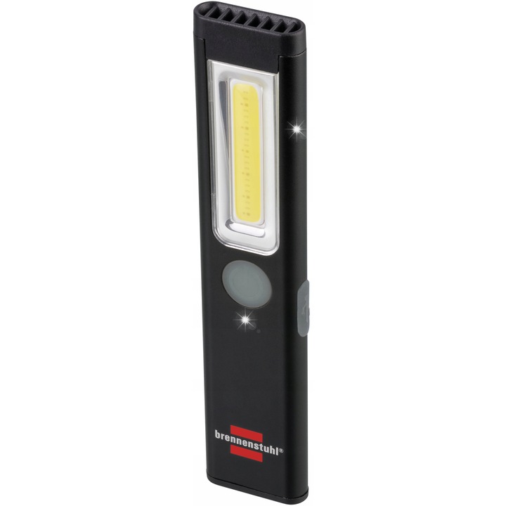 LED работна лампа Brennenstuhl PL 200 AC, 200lm, акумулаторна, 12,30x2,50x1,20см