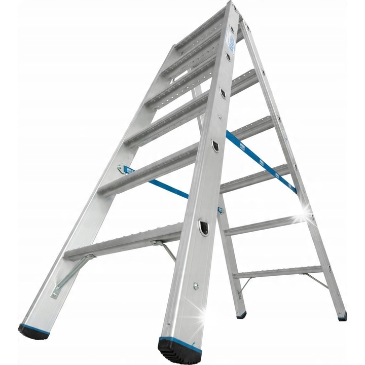 Scara de lucru Krause 2x6, R13, 80mm, aluminiu, antiderapant