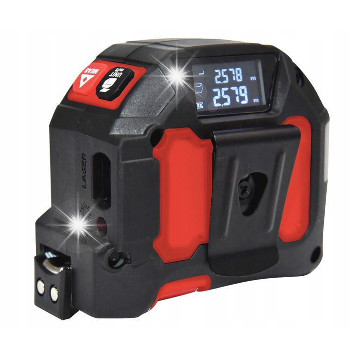 Lézeres távolságmérő, Pro, DL-40M5, 40m, 5m-es mozgással, Li-Ion akkumulátorral, USB